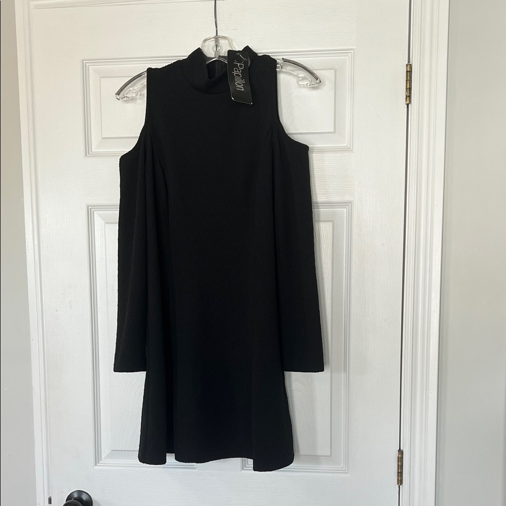 NWT Papillion Black Long Sleeve Dress